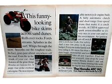1971 Honda ATC 90 All Terrain Cycle 2 Page Original Print Ad vintage picture