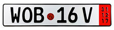 VW Wolfsburg Red Export German License Plate by Z Plates wtih Unique Number NEW picture