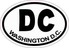 3in X 2in Oval DC Washington D.C. Sticker Vinyl Travel Vehicle Decal Stickers picture