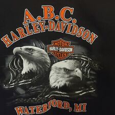Harley Davidson Black Eagle T Shirt Size Large Waterford, MI picture
