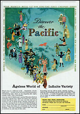 1962 Pacific Area Travel Association Pacific Islands retro art print ad LA40 picture