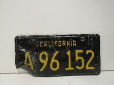 California SET of Vintage License Plate A 96152 Metal Frame Embossed DMV Cleared picture