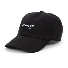 Horizon Air Embroidered Logo Adjustable Pigment Dyed Black Baseball Golf Cap Hat picture