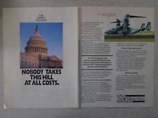11/1988 PUB BELL BOEING V-22 OSPREY V TILTROTOR TEAM WASHINGTON ORIGINAL AD picture