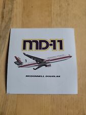 NOS VINTAGE MCDONNELL DOUGLAS MD-11 AIRCRAFT COMPANY COLLECTIBLE STICKER DECAL picture