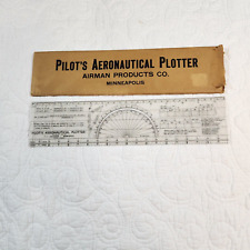 VINTAGE 1942 Airman Products Pilot's Navigation Plotter w/ Original Envelope picture