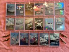 17 Delta Airlines Collectible Pilot Cards Set - 3 Holographic Cards + 4 Wings picture