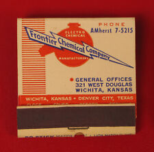 VINTAGE FRONTIER CHEMICAL COMPANY WICHITA KANSAS ADVERTISING MATCHBOOK MATCHES  picture