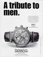 2001 IWC International Watch Co D Vinci Chronograph Silver Vintage Print Ad x picture