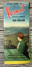 VTG 1954 Official Highway Map Of Vermont Beauty Corner Of New England Brochure picture