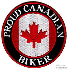 PROUD CANADIAN BIKER PATCH CANADA FLAG embroidered iron-on MAPLE LEAF EMBLEM new picture