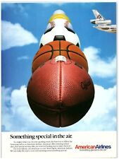 1985 American Airlines Print Ad, Something Special in Air Sporting Event Balls picture