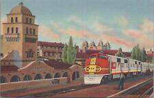 Postcard Santa Fe Railroad Train Super Chief Albuquerque NM  picture