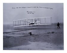 Frank Borman signed photo of Wright Flyer 1st flight picture