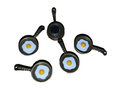 Miniature Pan With Egg Magnets (Lot of 5) Food Gifts Home Decor picture
