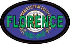 4in x 2.5in Flag Oval Florence Sticker Car Truck Vehicle Bumper Decal picture
