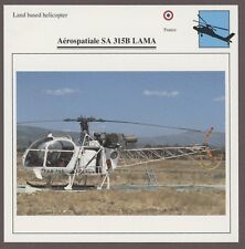 Aerospatiale SA 315B Lama Edito Service Warplane Air Military Card Helicopter picture