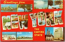 Vintage 1950s NEW YOR6 Large Letter Postcard 