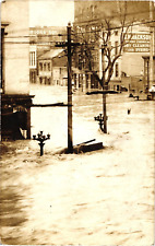 Scene on E Third Str after 1913 Flood Dayton OH RPPC Real Photo Postcard picture