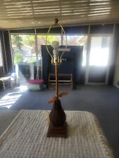 Pineapple lamp with wicker & wood brown picture