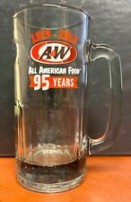 A&W Root Beer 95th Anniversary 1919-2014 Tall Thick Heavy Glass Mug NEVER USED picture