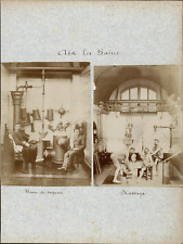 France, Aix les Bains, steam bath and massage vintage print print print print print print, Tira picture