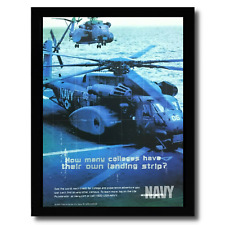 2003 U.S. NAVY Framed Print Ad/Poster CH-53E Super Stallion Helicopter USA Art picture