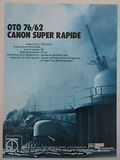 5/86 pub oto melara la spezia 76/62 rapid gun mounting navies canon french ad picture