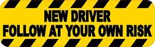 10x3 New Driver Follow At Your Own Risk Magnet Car Truck Vehicle Magnetic Sign picture