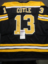Charlie Coyle Boston Bruins Autographed Custom Hockey Jersey JSA W coa picture