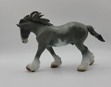 Breyer White & Gray Clydesdale Stallion with Blue & Gold Bobs picture