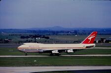 Original colour slide Boeing 747 old livery VH-EB1 of Qantas picture