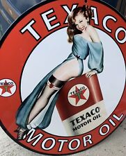 Top Quality Texas Texaco  Motor Oil vintage reproduction Garage Sign picture