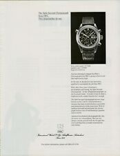 1994 IWC Split Second Chronograph Two Stopwatches in One Watch Vintage Print Ad picture