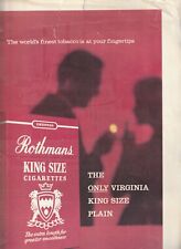 OLD AUSTRALIAN ADVERTISING ,COLOUR , ROTHMANS KING SIZE , 1956 picture