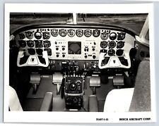 Airplane c1960s Beechcraft Queen Air 70 Instrument Panel 8x10 B&W Photo C5 picture