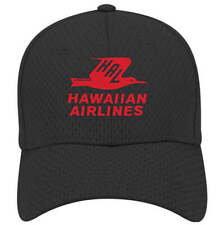 HAL Hawaiian Airlines Retro Logo Adjustable Black Mesh Golf Baseball Cap Hat New picture