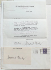 James A. Farley Autograph Letter & Autograph FDR Kingmaker Postmaster General picture