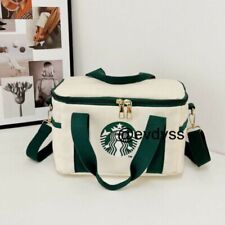 2023 Starbucks Canvas Bag Tote Messenger Bags Office Lunch box Handbag w/ zipper picture
