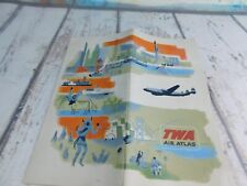 TWA The Trans World Airline Air Atlas 1945 Lithographed in USA picture