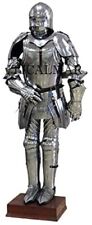 15th Century German Gothic Suit of Armor Wearable Halloween Costume Silver picture
