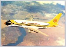 Airplane Postcard Air California Airlines Boeing 737-200 In Flight Movifoto CC3 picture