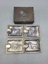 Vintage Scottie Dog Ashtray set and Box. ASA made in Japan. picture
