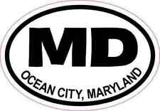 3X2 Oval MD Ocean City Maryland Sticker Travel Luggage Car Bumper Cup Stickers picture