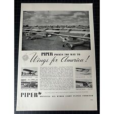 Vintage 1940s Piper Aircraft Print Ad picture