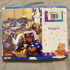 Disney Vintage Winnie the Pooh Friendship Twin Bedskirt Bedding 39 X 75 Inch New picture