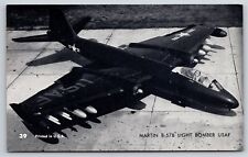 Military Air Craft~martin B-57B Light Bomber of US Military Air Force B&W~Vintag picture