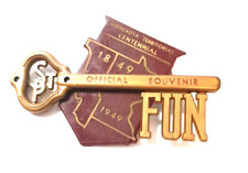 Vintage 1849-1949 Official Souvenir Minnesota Territorial Key Pinback picture