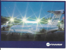 FINNAIR, McDonnell Douglas MD87 Under Lights, Airline issue Postcard picture
