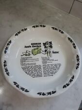 Watkins German Apple Kuchen Recipe Pie Plate Dish Vintage 1983 picture